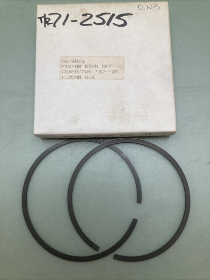 NEW REPLACES HONDA 06-6866 PISTON RING SET 1.25MM OS FITS '82-'85 CR480/500