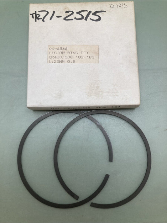 NEW REPLACES HONDA 06-6866 PISTON RING SET 1.25MM OS FITS '82-'85 CR480/500