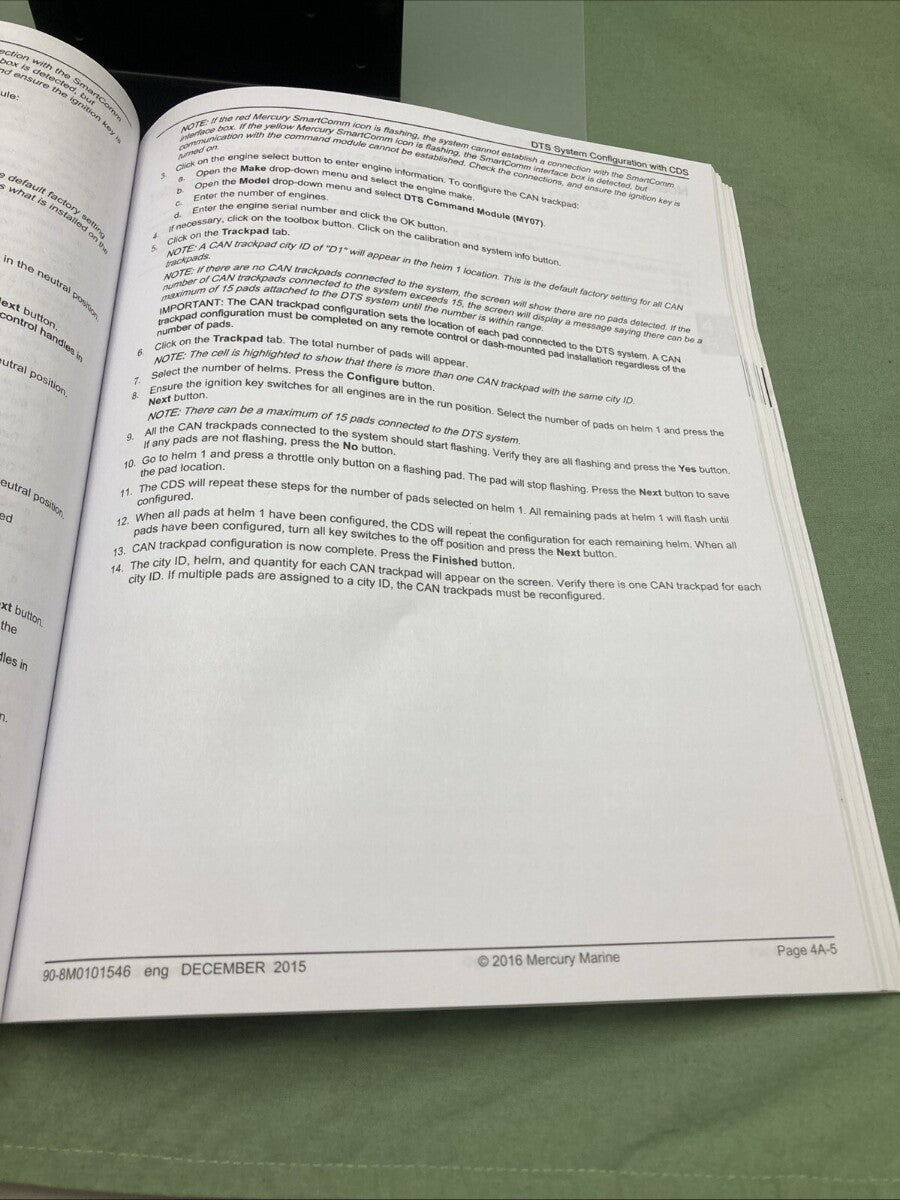 GENUINE MERCURY 90-8M0101546 DIGITAL THROTTLE AND SHIFT INSTALLATION MANUAL 2015