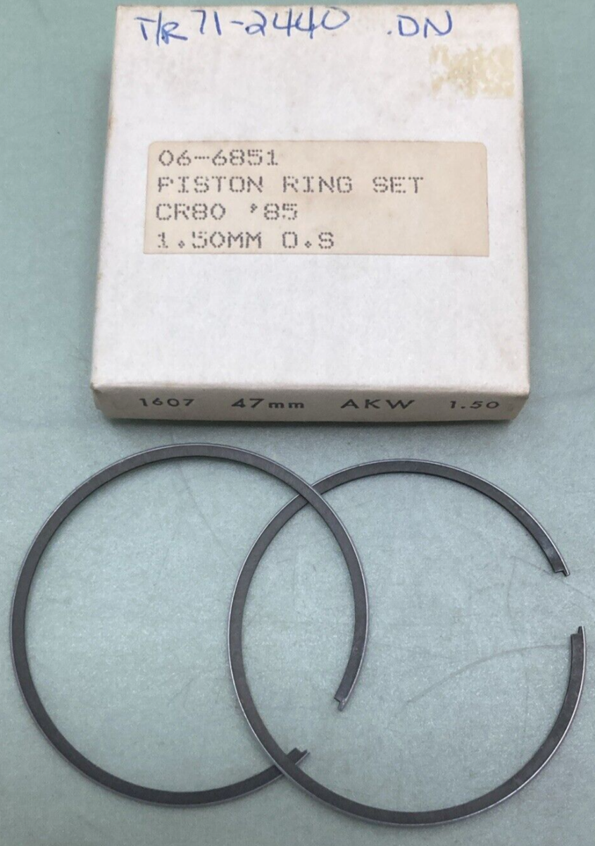 NEW REPLACES HONDA 06-6851 PISTON RING SET 1.50MM OS FITS '85 CR80