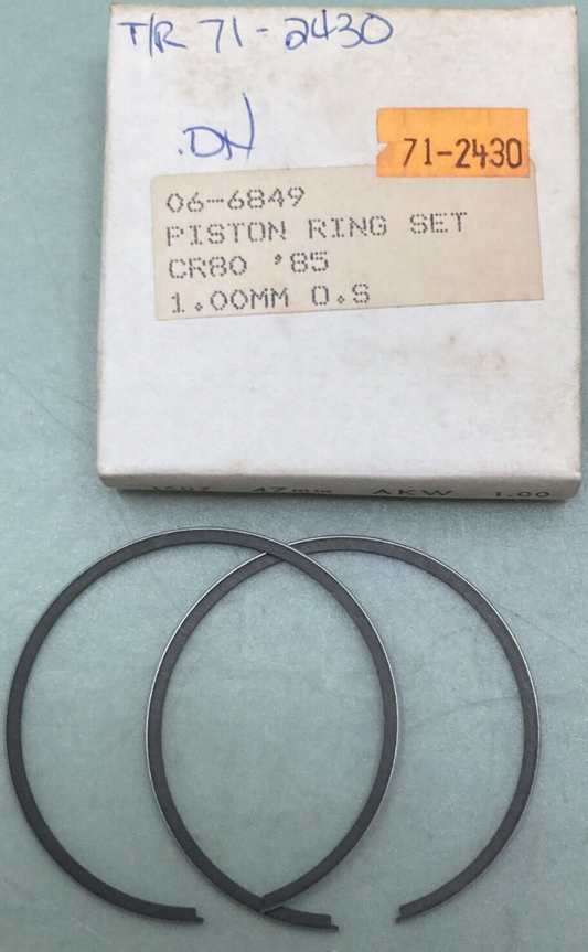 NEW REPLACES HONDA 06-6849 PISTON RING SET 1.00MM OS FITS '85 CR80