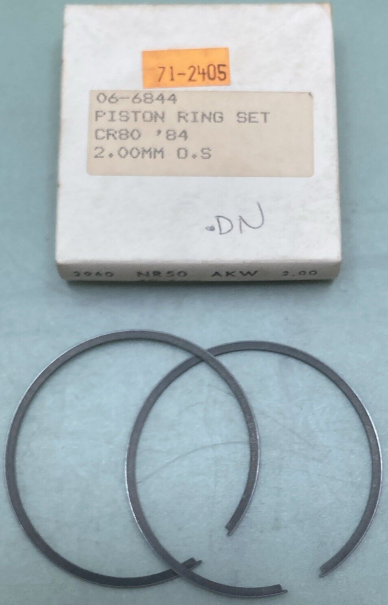 NEW REPLACES HONDA 06-6844 PISTON RING SET 2.00MM OS FITS '84 CR80