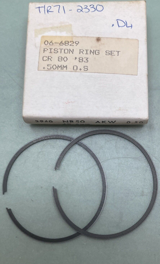 NEW REPLACES HONDA 06-6829 PISTON RING SET 0.50MM OS FITS '83 CR80
