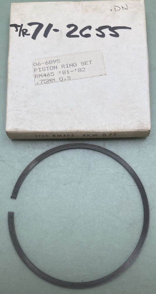 NEW REPLACES SUZUKI 06-6895 PISTON RING 0.75MM OS FITS '81-'82 RM465