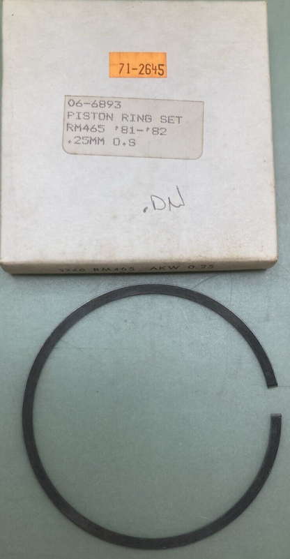 NEW REPLACES SUZUKI 06-6893 PISTON RING 0.25MM OS FITS '81-'82 RM465