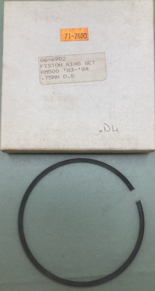 NEW REPLACES SUZUKI 06-6902 PISTON RING 0.75MM OS FITS '83-'84 RM500