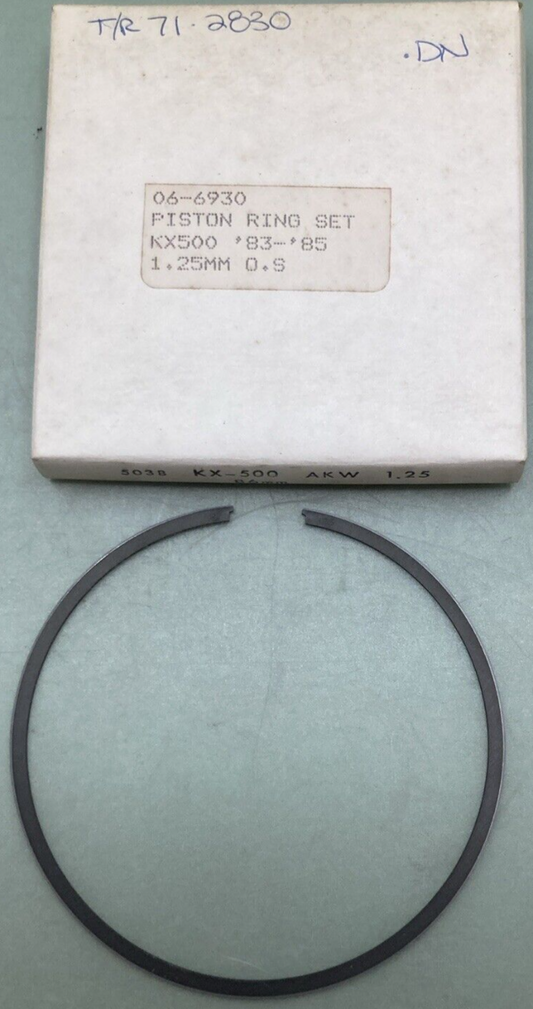 NEW REPLACES KAWASAKI 06-6930 PISTON RING 1.25MM O/S FITS '83-'85 KX500