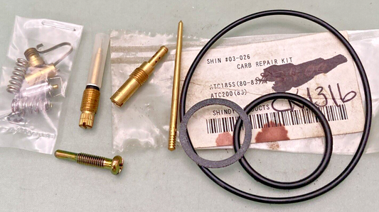 NEW REPLACES SHINDY 03-026 Carburetor Repair Kit FOR HONDA ATC185S ATC200