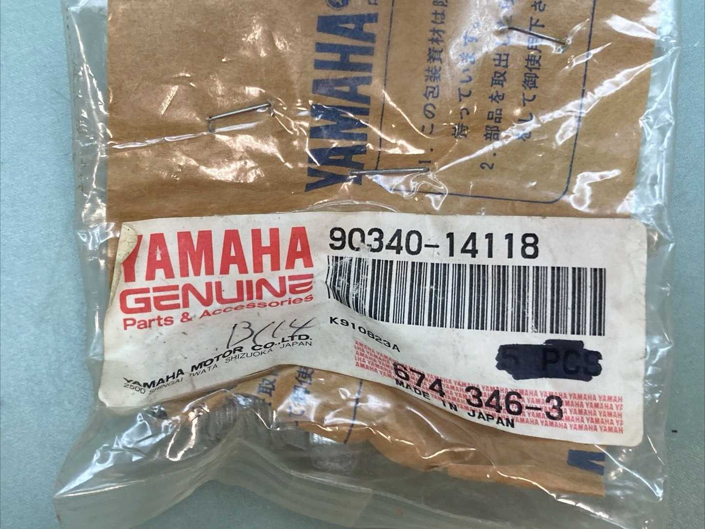 NEW GENUINE YAMAHA 90340-14118 PLUG, STRAIGHT SCREW
