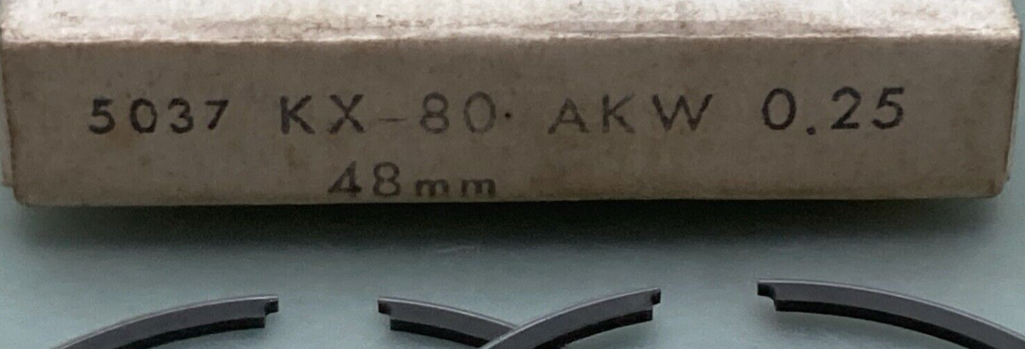 NEW REPLACES KAWASAKI 06-6908 PISTON RING SET 0.25MM O/S FITS '79-'85 KX80