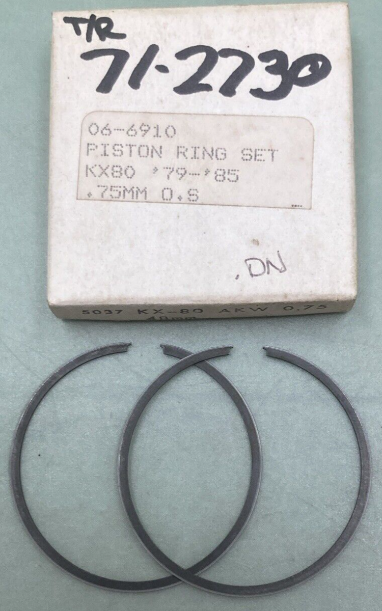 NEW REPLACES KAWASAKI 06-6910 PISTON RING SET 0.75MM O/S FITS '79-'85 KX80