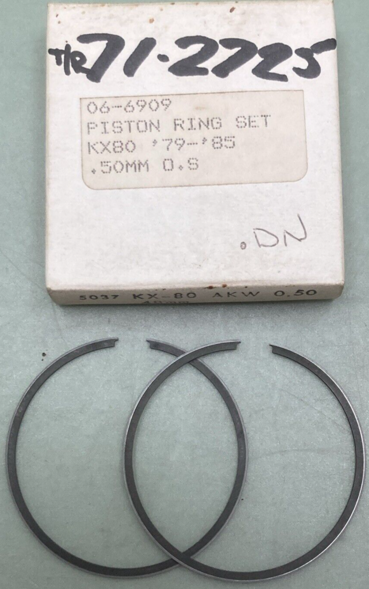 NEW REPLACES KAWASAKI 06-6909 PISTON RING SET 0.50MM O/S FITS '79-'85 KX80