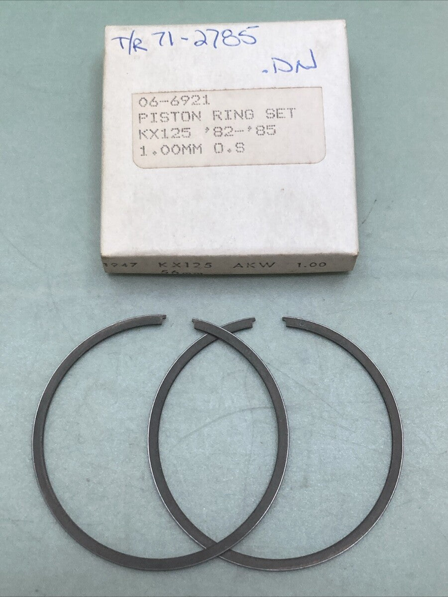 NEW REPLACES KAWASAKI 06-6921 PISTON RING SET 1.00MM O/S FITS '82-'85 KX125