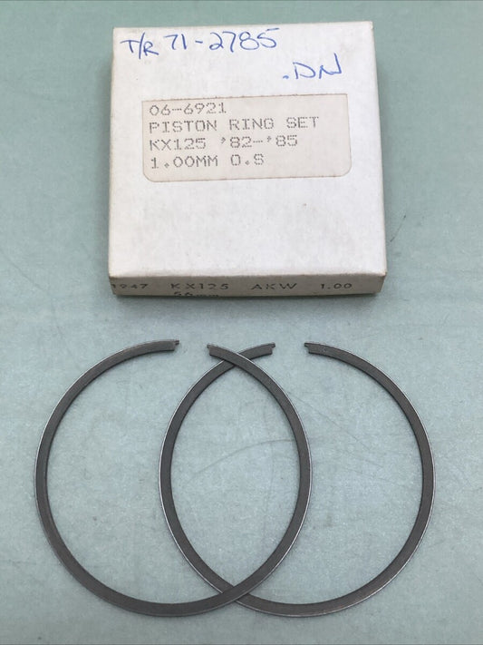NEW REPLACES KAWASAKI 06-6921 PISTON RING SET 1.00MM O/S FITS '82-'85 KX125