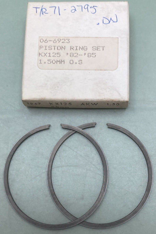 NEW REPLACES KAWASAKI 06-6923 PISTON RING SET 1.50MM O/S FITS '82-'85 KX125