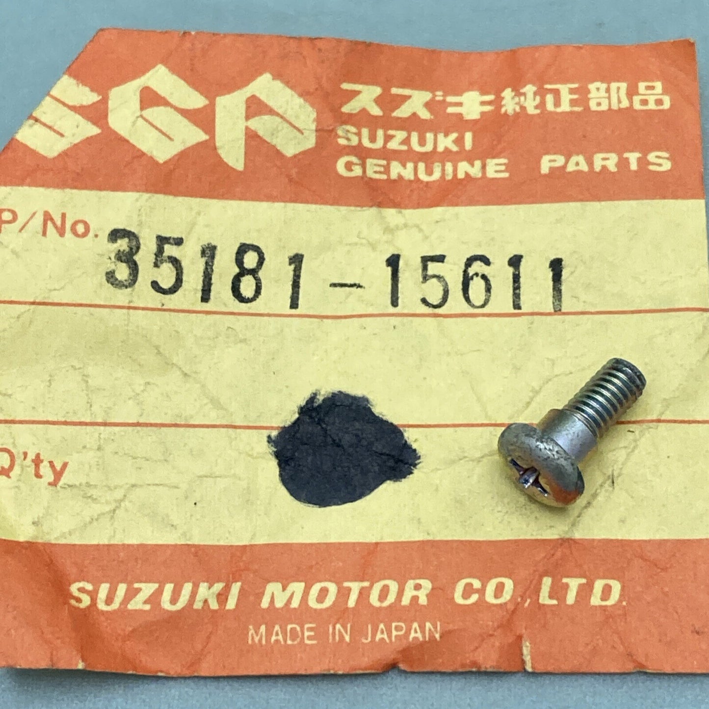 NEW GENUINE SUZUKI 35181-15611 Screw HEADLAMP