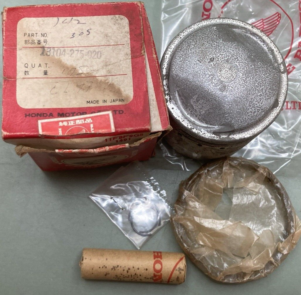 NEW GENUINE HONDA 13104-275-020 PISTON KIT 0.75 O/S COMPLETE