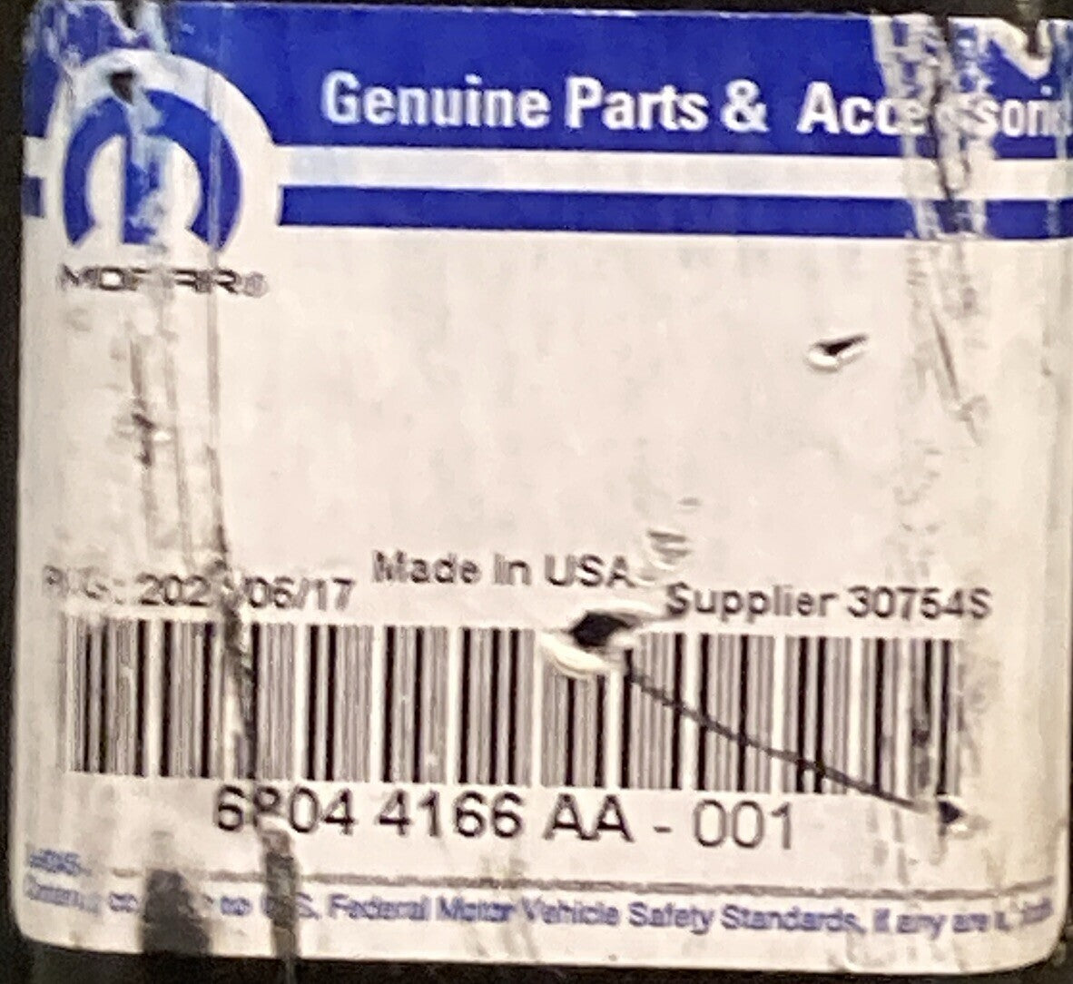 NEW GENUINE MOPAR 68044166AA Tunnel Reinforcement