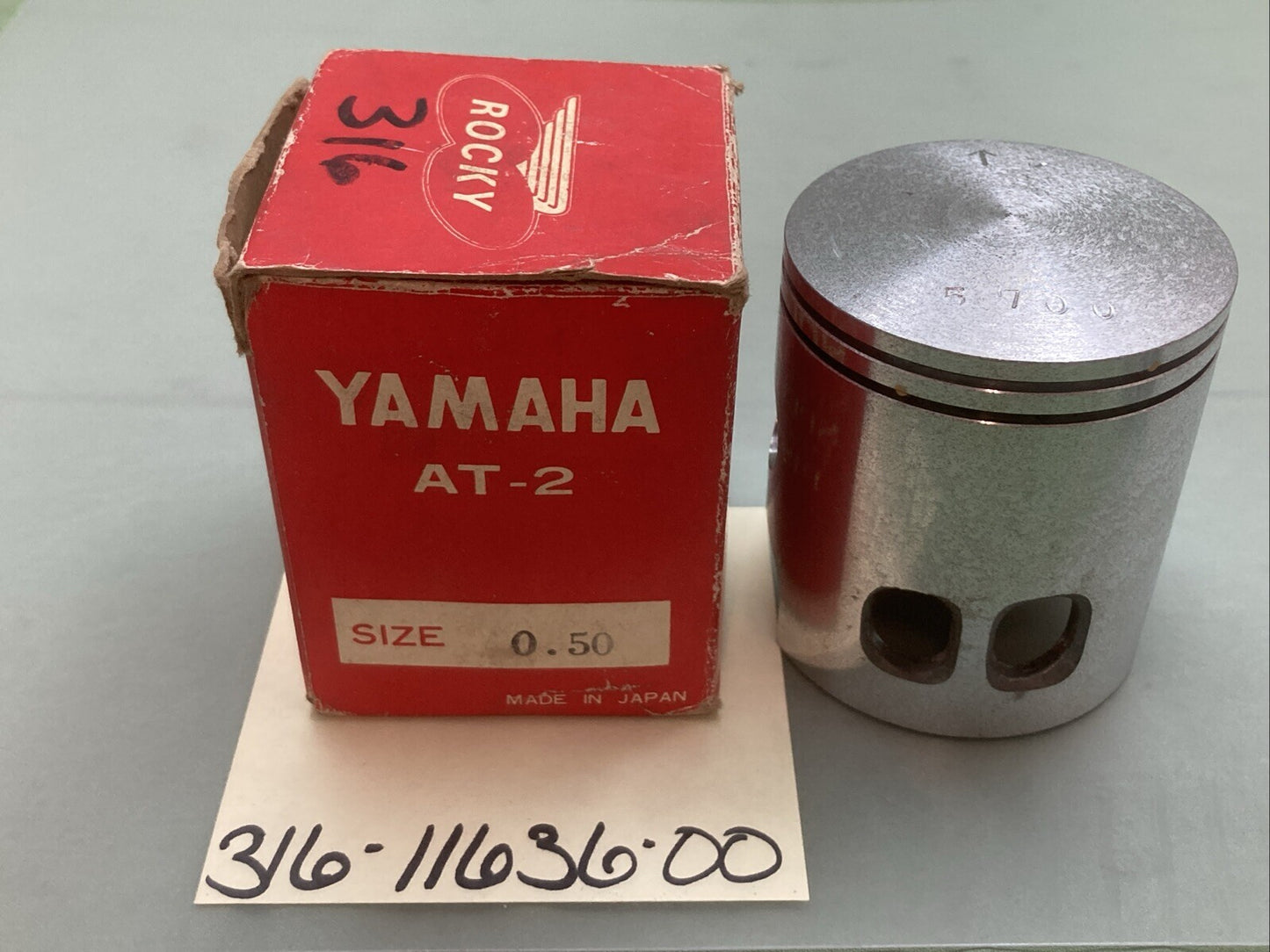 NEW ROCKY YAMAHA 316-11636-00 PISTON 0.50 FOR AT-2