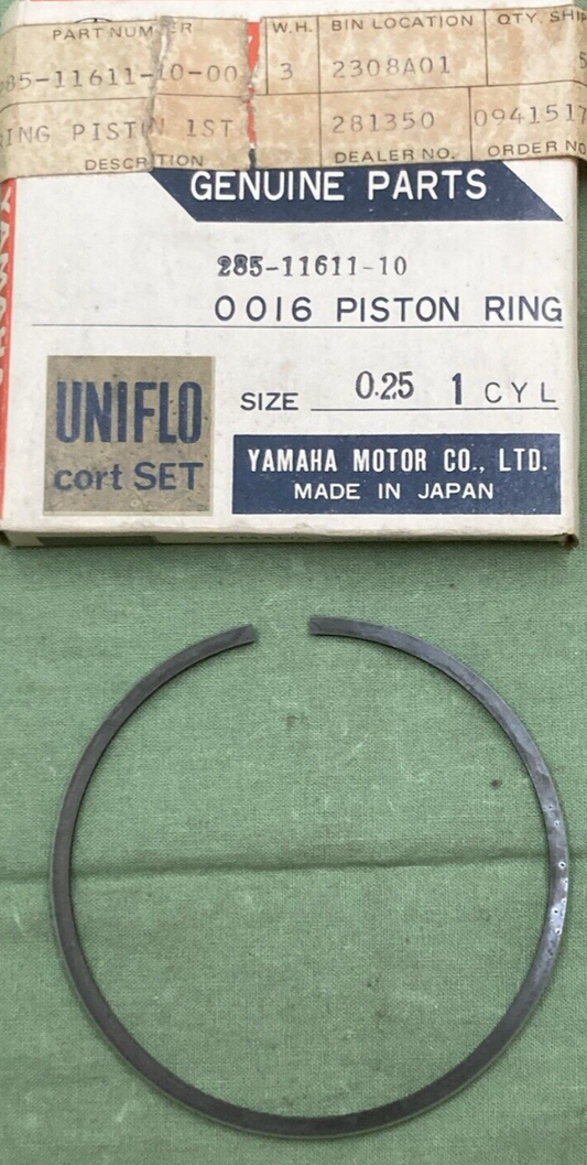 NEW GENUINE YAMAHA 285-11611-10 PISTON RING 1ST 0.25 O/S