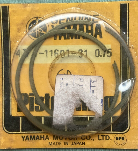 NEW GENUINE YAMAHA 4V1-11601-31 PISTON RING SET 3RD 0.75 O/S
