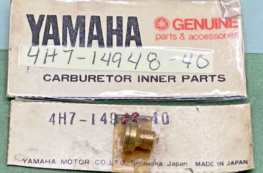 NEW GENUINE YAMAHA 4H7-14948-40 CABURETOR JET (#40)