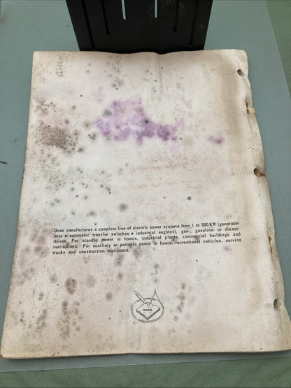 ONAN T-021 TECHNICAL BULLETIN 1974