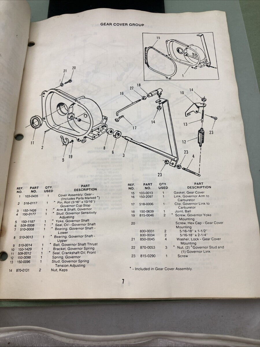 ONAN 933-0221 PARTS MANUAL MAJB GENSET 3-85 SPEC A