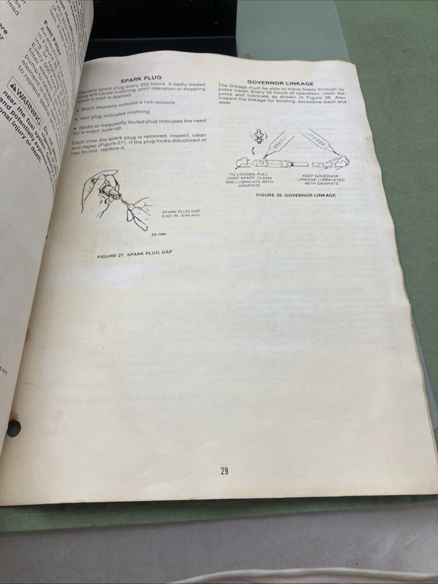 ONAN 933-0121 MAJB MARINE GENSET OPERATOR'S MANUAL 3-85