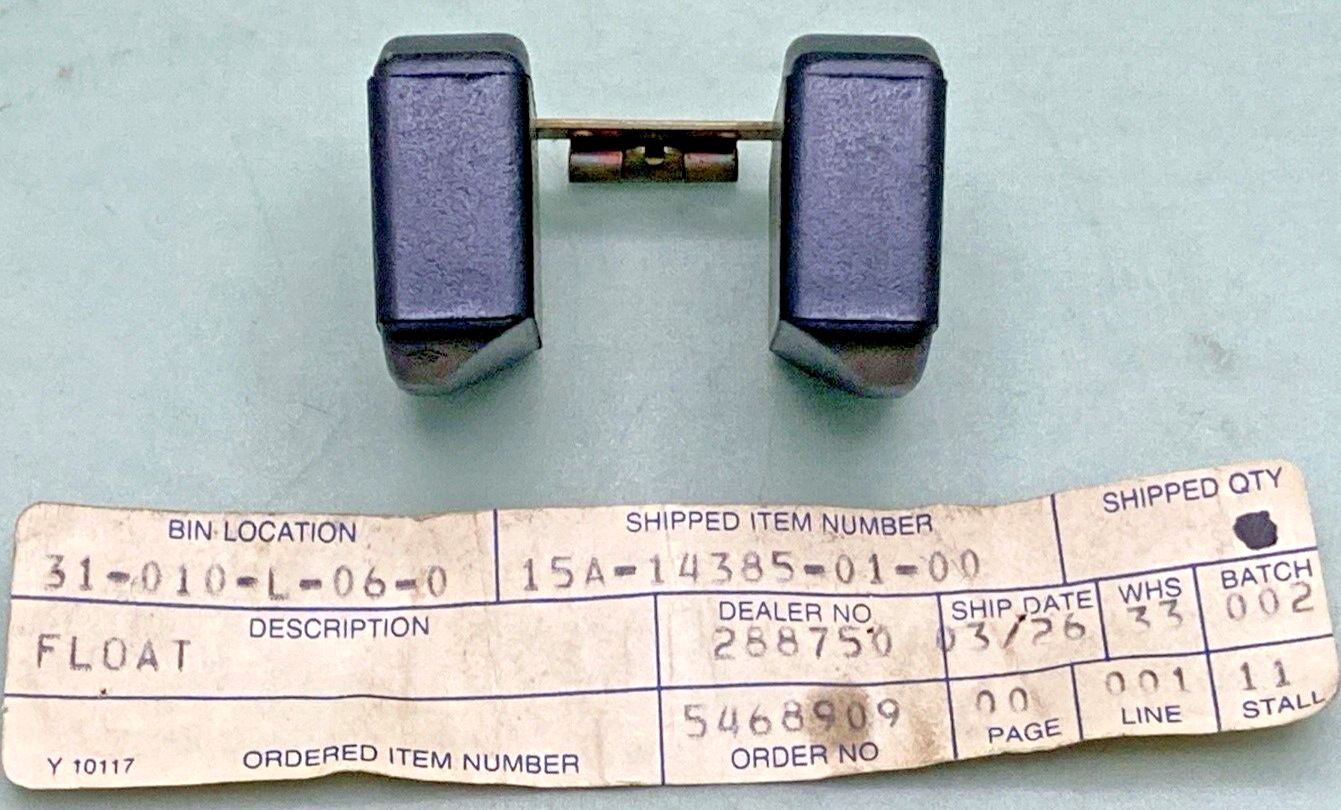 NEW REPLACES YAMAHA 15A-14385-01-00 CARBURETOR FLOAT