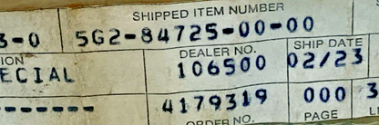NEW REPLACES YAMAHA 5G2-84725-00-00 WASHER, SPECIAL