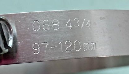 QTY 13 NEW 316SS HOSE CLAMP SIZE 68 97-120 MM  4 3/4