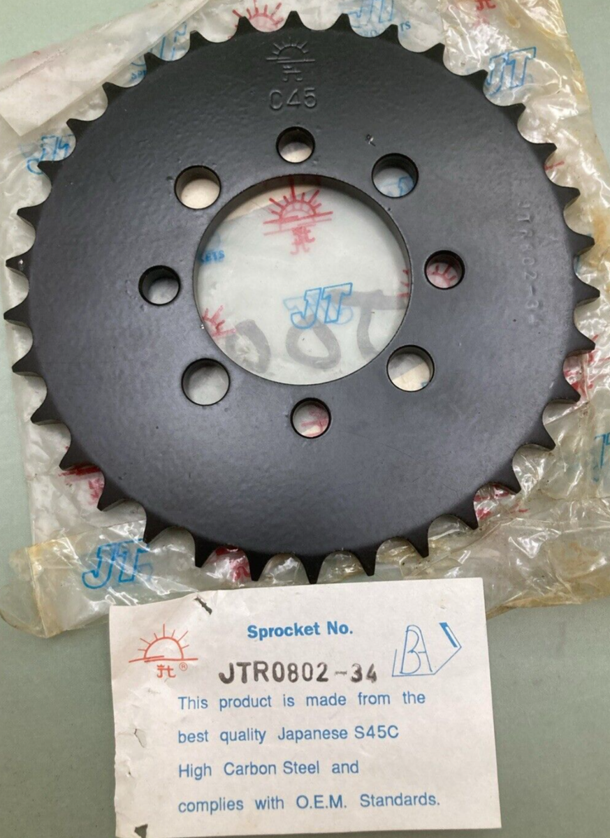 NEW JT STEEL JTR802.34 SPROCKET REAR 34T BLACK