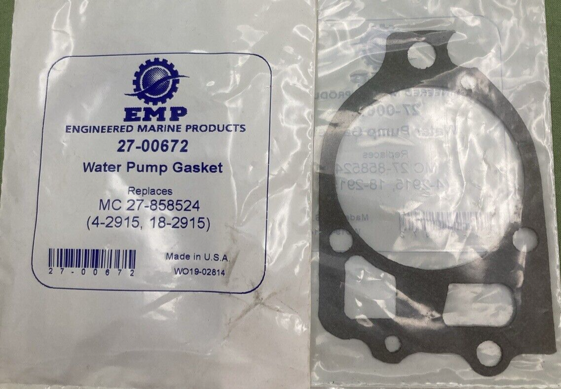 QTY 2 NEW EMP 27-00672 WATER PUMP GASKET