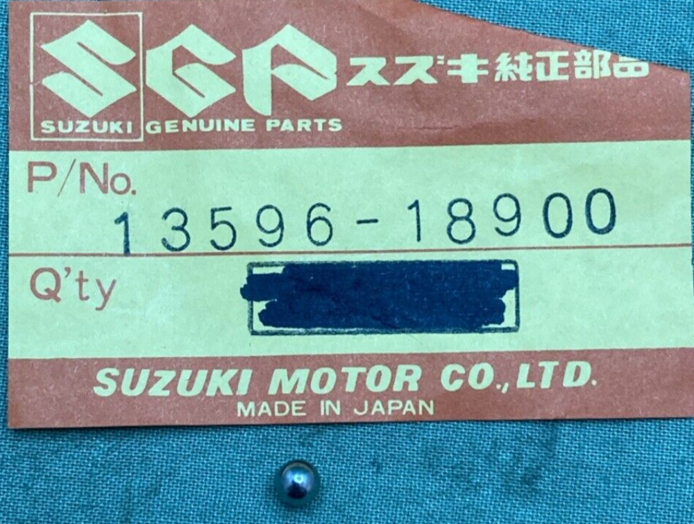 NEW GENUINE SUZUKI 13596-18900 BALL VALVE CARBURETOR