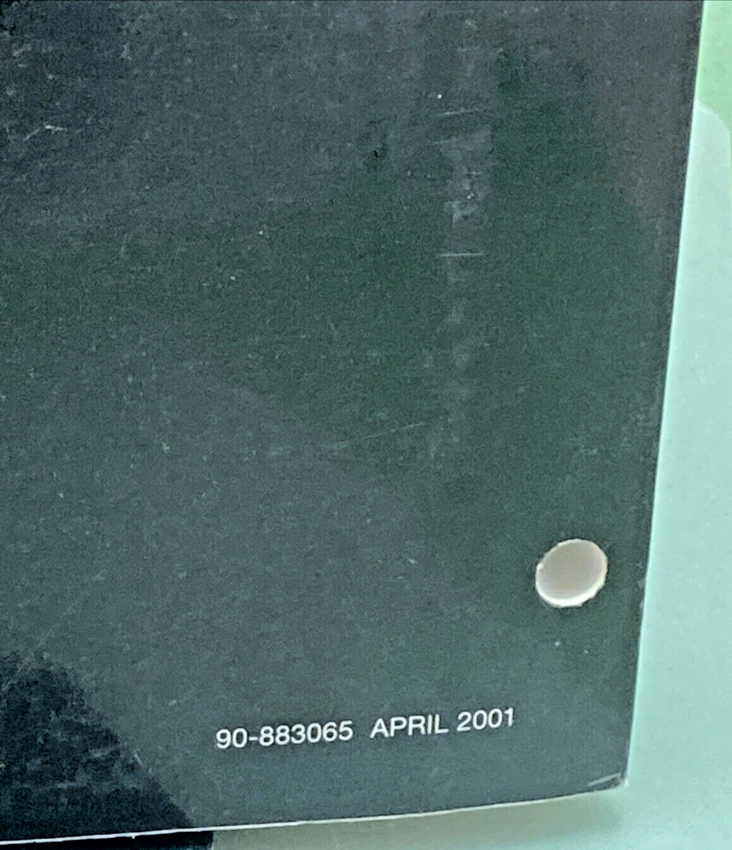 GENUINE MERCURY 90-883065 40/50/60 FOURSTROKE EFI SERVICE MANUAL 2001