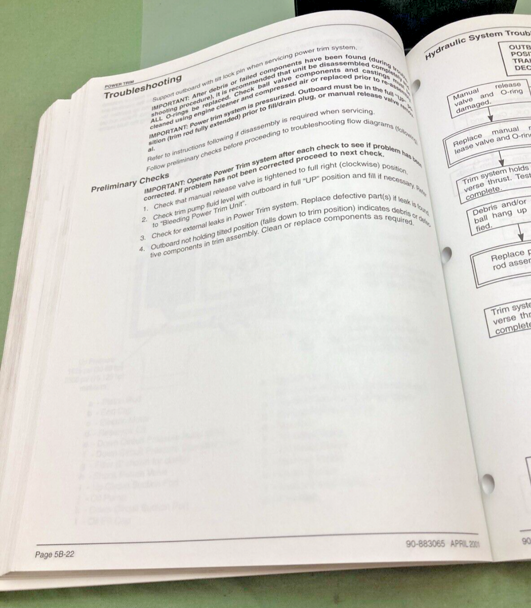 GENUINE MERCURY 90-883065 40/50/60 FOURSTROKE EFI SERVICE MANUAL 2001