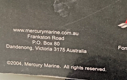 GENUINE MERCURY 90-883064R01 30/40 FOURSTROKE EFI SERVICE MANUAL 2004