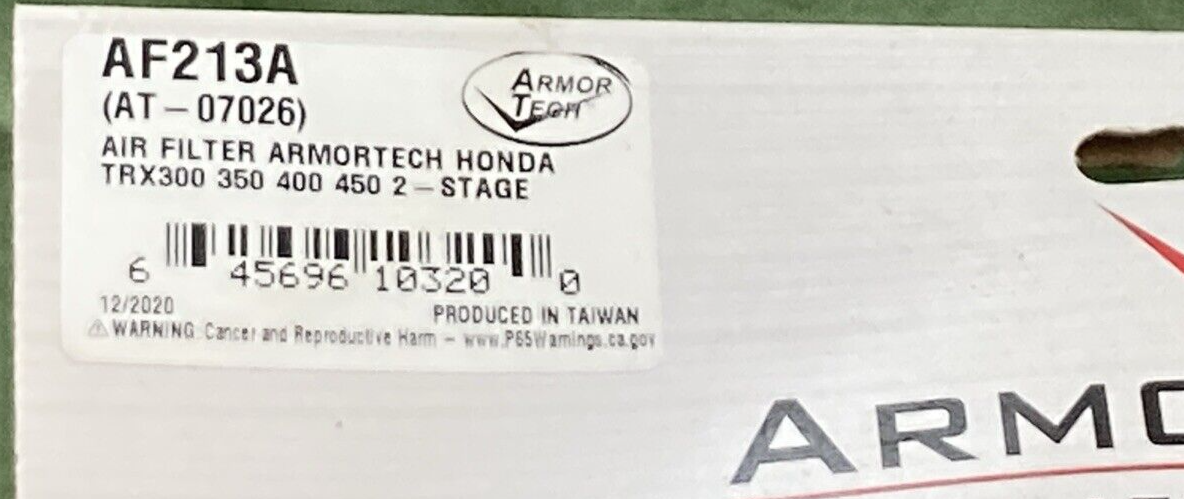 NEW ARMOR TECH AF213S (AT-07026) Air Filter FITS HONDA ATV