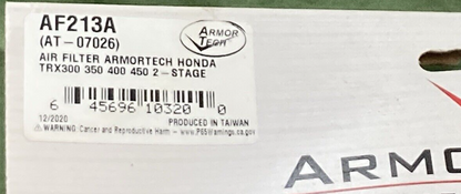 NEW ARMOR TECH AF213S (AT-07026) Air Filter FITS HONDA ATV