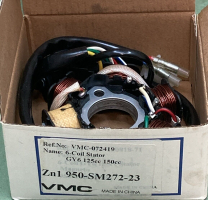 NEW VMC ZN1 950-SM272-23 STATOR MAGNETO 6 COIL 5 WIRE GY6 125CC 150CC VERSION 2