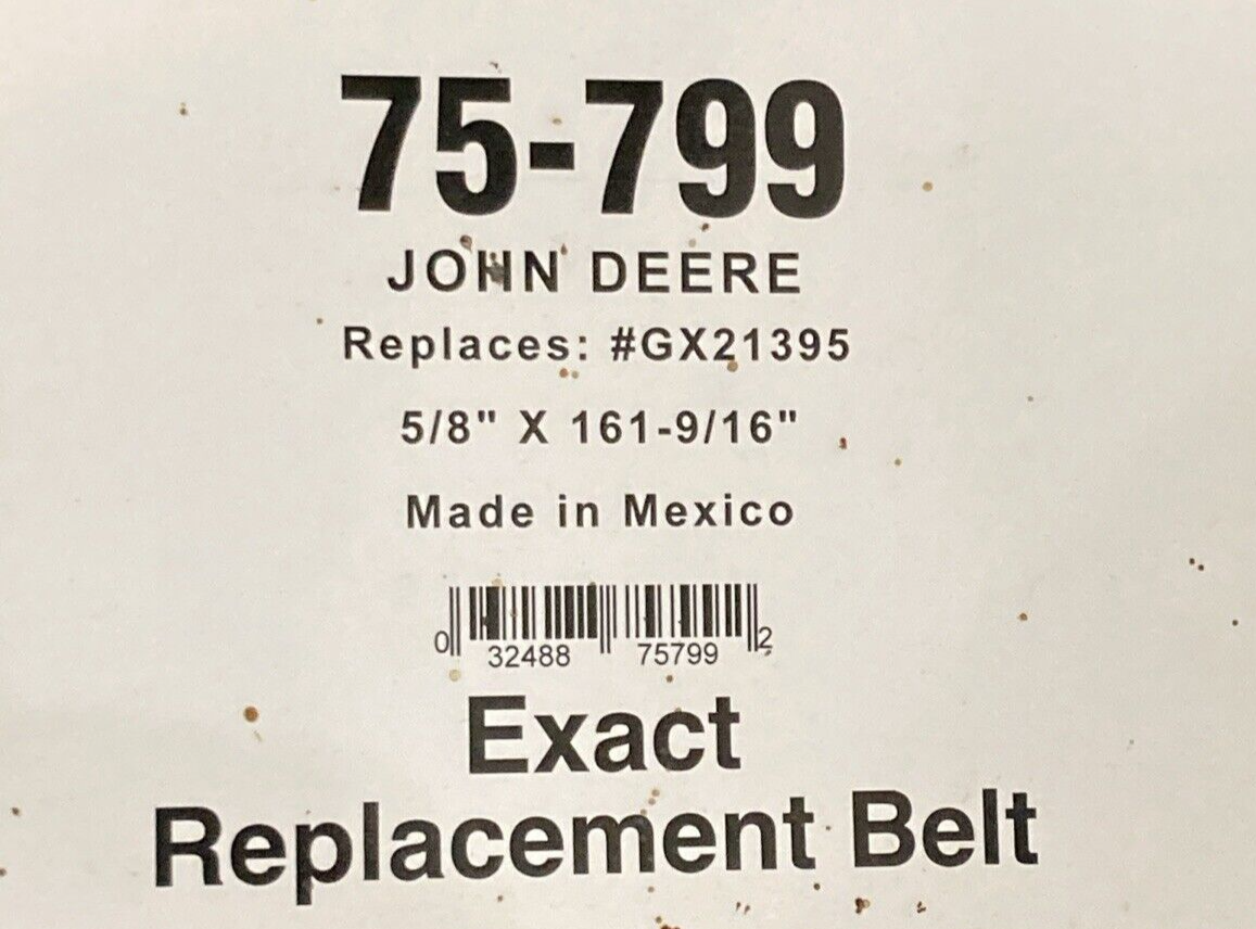 NEW OREGON 75-799 BELT PREMIUM DECK DRIVE 5/8" X 161-9/16" FOR JOHN DEERE