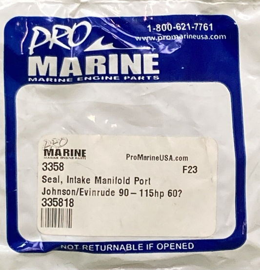 NEW GENUINE PRO MARINE 335818 SEAL INTAKE MANIFOLD PORT