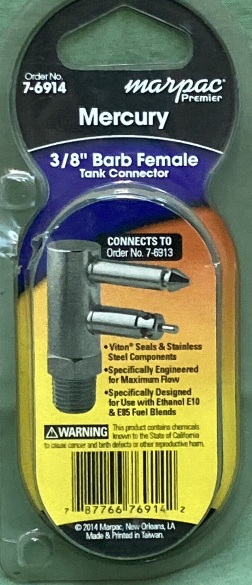 NEW GENUINE MARPAC 7-6914 TANK CONNECTOR 3/8" FEMALE