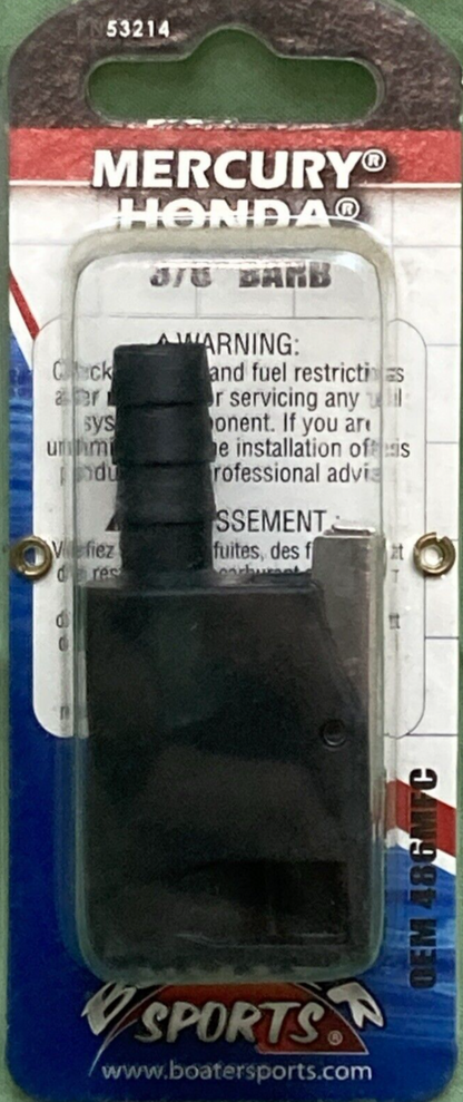 NEW BOATER SPORTS 53214 (486MFC) CONNECTOR FUEL LINE 3/8" FEMALE BLACK
