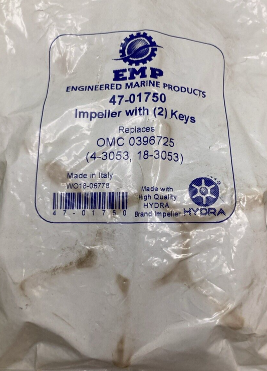 NEW GENUINE EMP 47-01750 IMPELLER W/ 2 KEYS