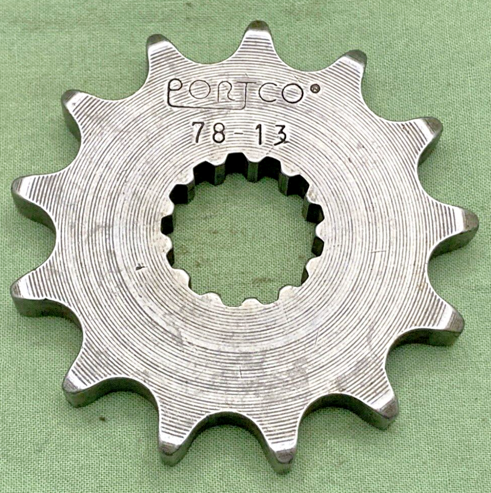 NEW REPLACES PORTCO 78-13 13T FRONT SPROCKET, KAWASAKI, SUZUKI, YAMAHA, HONDA