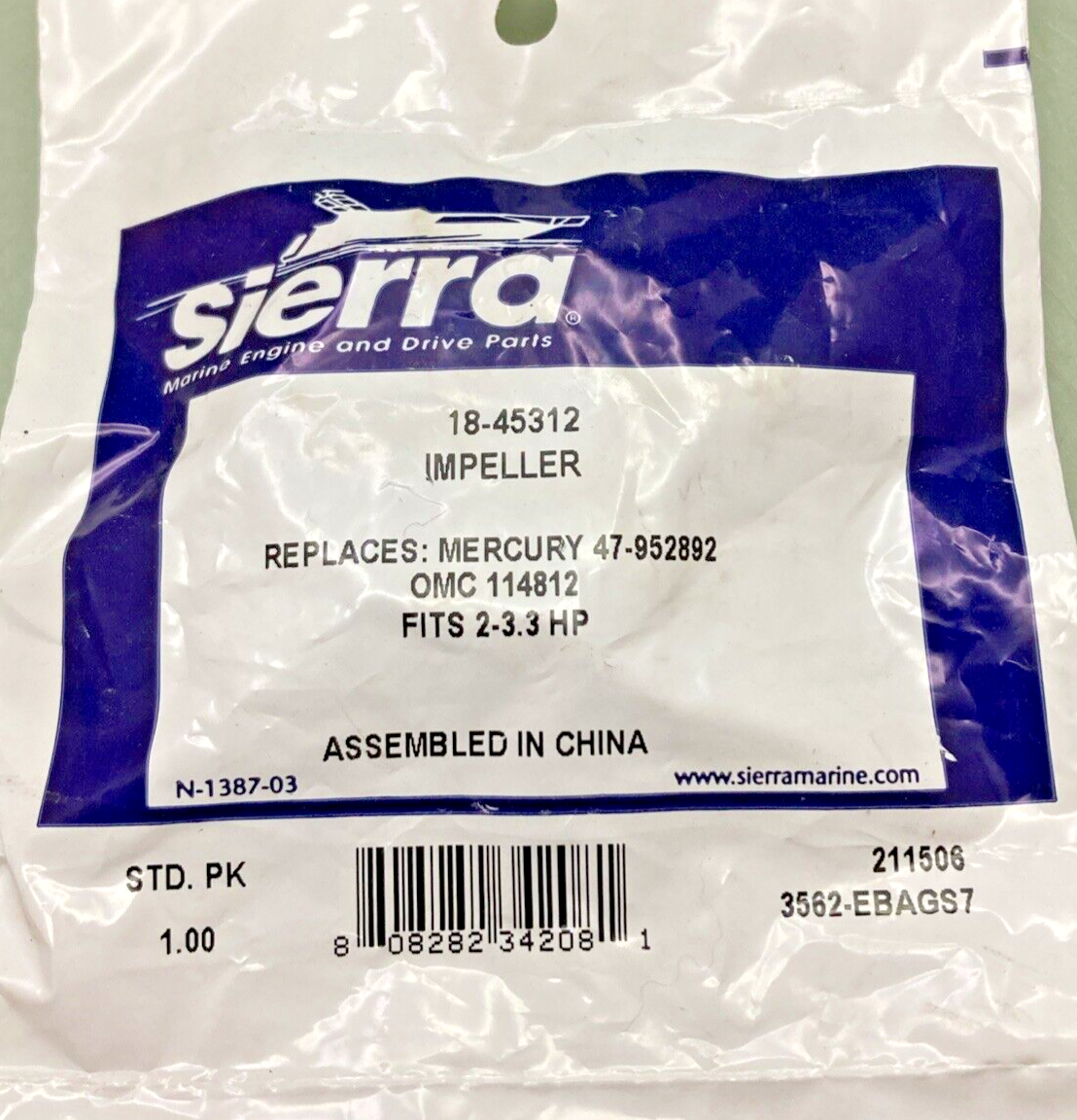 NEW SIERRA 18-45312 IMPELLER