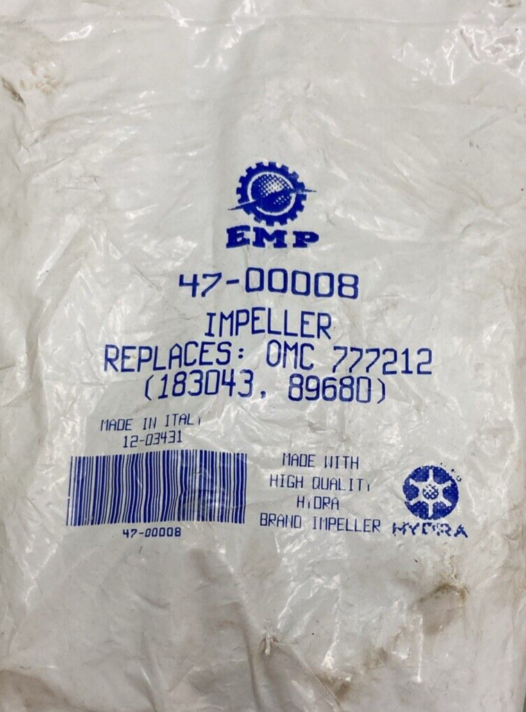 NEW GENUINE EMP MARINE 47-00008 IMPELLER FOR JOHNSON EVINRUDE