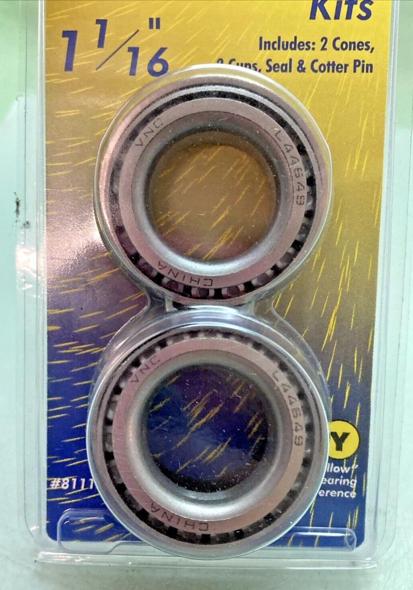 NEW LONG RUN 81115 BEARING KIT 1-1/16" 2 CONES, 2 CUPS, SEAL, NO COTTER PIN